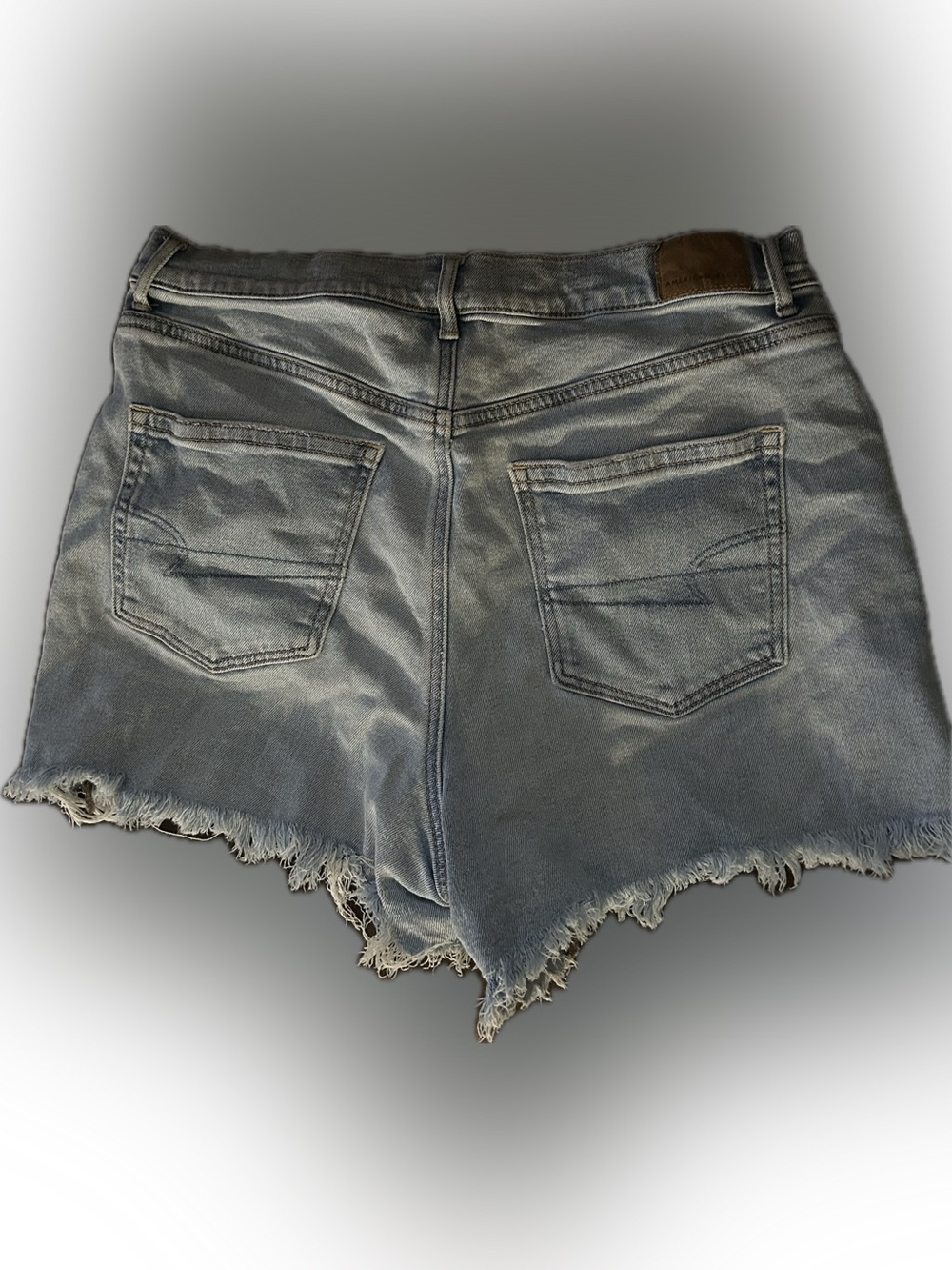 American Eagle Outfitters Light Blue Denim Frayed Hem Shorts - Picture 2 of 6